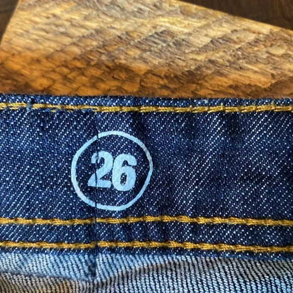 Mek Denim Milos Fxh Distressed Cut off Jeans Shorts Blue Cotton Denim Size 26 - Picture 7 of 8